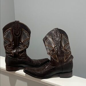 Vintage Old Corral Vintage Point Toe Mexico Cowboy Western Boot Festival Country